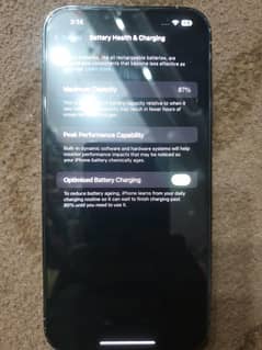 Iphone 13 pro max  water prof  Bettery Halth 87