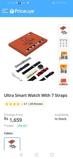 smart watch with 7 strap and smart watch with 10strap