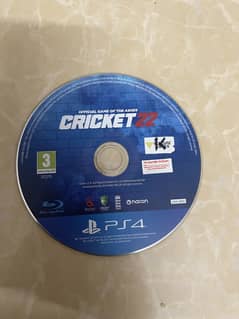 Cricket 22 CD of ps 4