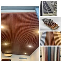 Wpc wallpanel-Wpc fluted panel-Gypsum ceiling-Wallpaper-Vinyl-Paneling
