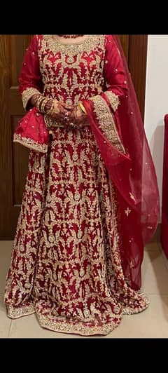 mehroon bridal lehnga