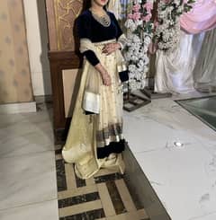 double lehnga choli with velvet stretch mai blouse hai nd net dupata