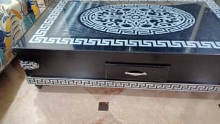 centre table with 8mm glass top