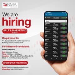 Sales & Marketing Staff