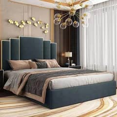 bed /double bed/king size bed set/bedroom furniture/bridal set/woo