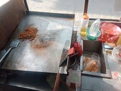 burger and shawarma counter + fries counter + shawarma palt