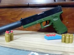 Shell Ejection Soft Bullet Glock Pistol (toy gun).