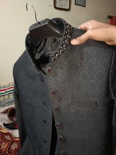 black sherwani set