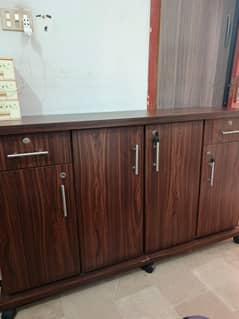 Used Low Wardrobe with Drawers and wheels