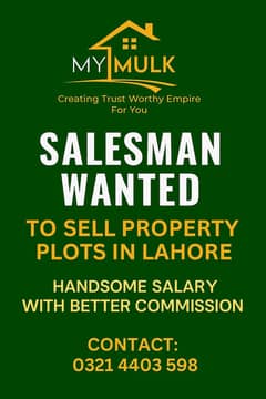 salesman for selling property plots