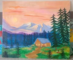 Sunset by the Cabin