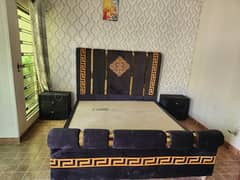 Bed with 2 side tables and A dressing table