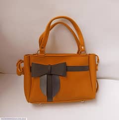 Woman's PU Leather Plain Hand bag