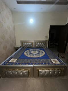 Double single bed with mattress