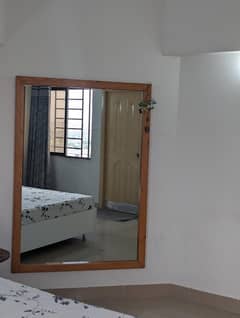 wooden frame mirror