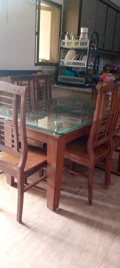Dining table with 6 chairs