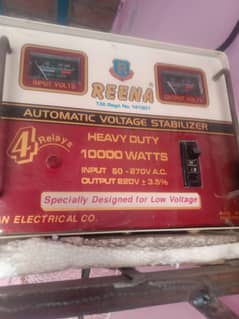 Reena Stabilizer 10000 watt. . 10/10 condition