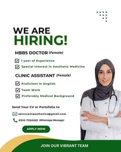 MBBS female doctor Required