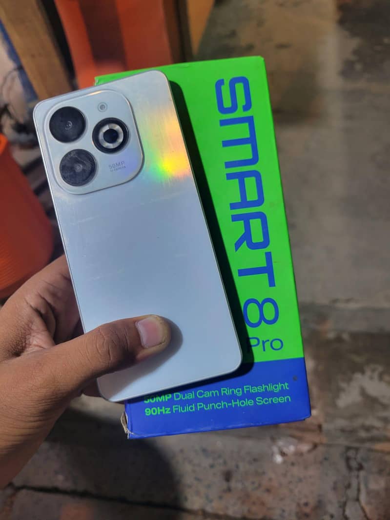 Infinix smart 8 pro 4/128 with box condition 10 9 0