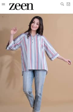 Zeen Cotton Top/Short Shirt