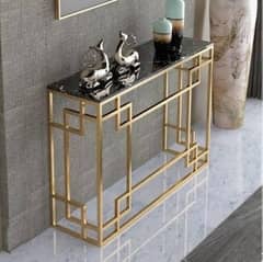 2 pes set console marble top