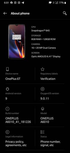 one Plus6T