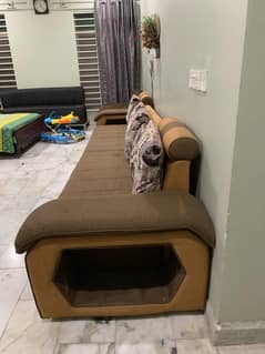 L shape 9 seater sofa