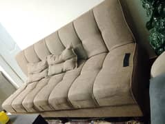 sofa cum bed and 4 seaters sofa set