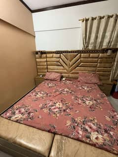 Bed with mattress