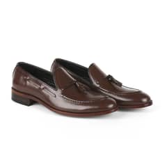 Premium Tassel Leather Loafers in Brown