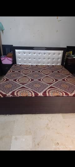 King size bed with mattress (Moltyfoam) , Wardrobe , Dressing table
