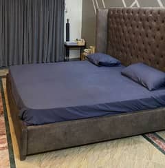 New only bed slightly used gray colour