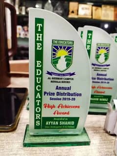 Customized Glass, Crystal & Acrylic Award Sheilds Available