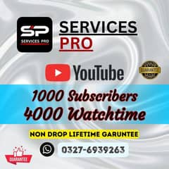 Youtube Monetization Subscribers Watchtime views likes followers
