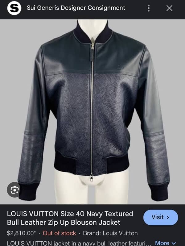 Louis Vuitton Leather Jacket Medium 3