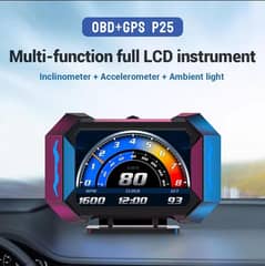 OBD + GPS HUD P25 Head Up Display Car Digital Speedometer