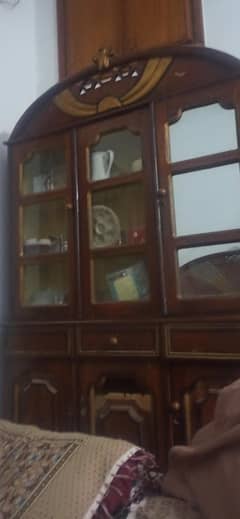 Top class showcase made of strong and old wood.  Quality very good