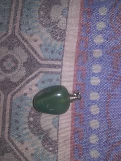 green agate stone locket untouch piece