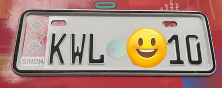 Bike number plate