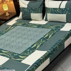 3pcs cotton patchwork double bedsheets with free home delivery