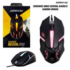 Zornwee GMO2 RGB Gaming Mouse – Wired, Sleek & Smooth Control