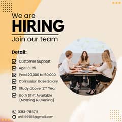 Hiring Male Staff