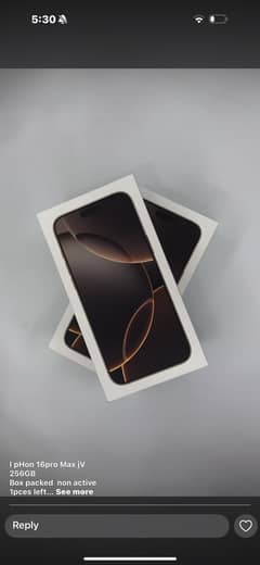 iPhone 16 pro max desert tatinum jv only 6 charge cycle
