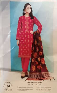 Orient 3PCs women unstitched clothes