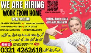 Part time/full time/Online/Assignments/Typing/Data entry/Student/Tea