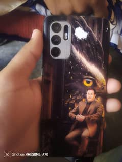 Oppo Reno 6 he 10/8 condition he back Tori break he nobox only charger