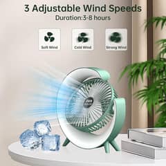 Colorful Desktop Fan | USB Rechargeable,