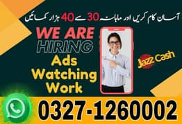 Data Entry Job / Job for Males, Females, Students, Assignment Job