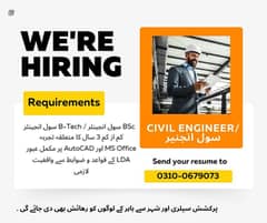 Civil Engineer -Male staff -Jobs-Urgent Hiring