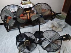 2 Pedestal Fans And 2 Wall Bracket Fans For Sale